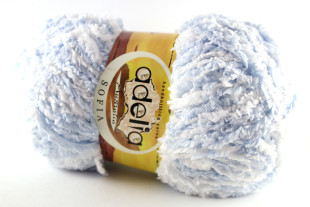 Пряжа ADELIA "SOFIA" 100% полиэстер 10шт.x50г 90м±6м №03 голубой/белый