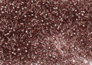 Бисер Чехия круглый 10/0 50г 78613 грязно-розовый с внутренней серебряной линией