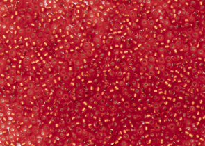 Бисер Япония MIYUKI Seed Beads 15/0 5г 0010F огненно-красный серебряная линия внутри
