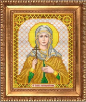 Рисунок на ткани для вышивки бисером И-5194 Святая Эмилия 13,5х17см