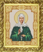 Святая Матрона (рисунок на ткани) схема для вышивки бисером