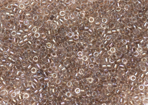 Бисер Япония MIYUKI Delica цилиндрический 11/0 5г DB-0064 серо-коричневый кристалл радужный с цветной линией