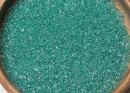 Бисер Япония MIYUKI Seed Beads 15/0 5г 1555 тёмно-аква кристалл игристый зеленая линия внутри